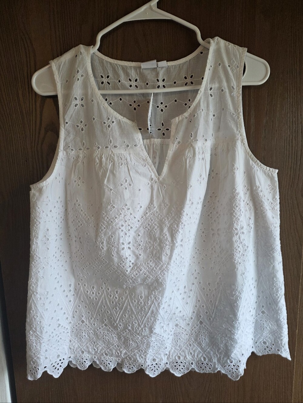 GAP White Eyelet Broderie Sleeveless Camisole